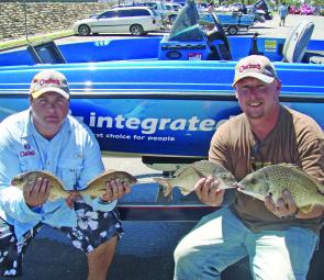 Winners Trent Mander and Nathan Sewell each with a brace of Nerang River bream.